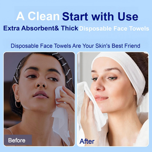 Serviettes faciales douces biodégradables jetables de couleur unie, grandes serviettes non tissées pour le visage, pour usage domestique, personnalisables OEM - Product Image 3