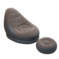 Canapé-lit gonflable de loisirs, chaise longue avec tabouret, pour loisirs