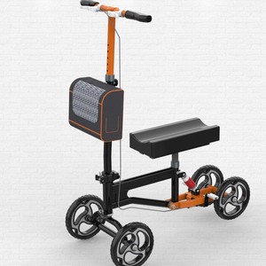 Andador con rueda para rodilla, ayuda para caminar con absorción de impactos, andador de una sola pierna, ayuda para rehabilitación de lesiones de tobillo, ayuda para la movilidad - Product Image 4