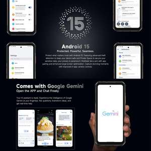 UlefoneアーマーX16 6GB + 128GBナイトビジョンIP68/IP69K Rugged Phone 6.56インチ10360mAh Android 15携帯電話4G NFC - Product Image 5