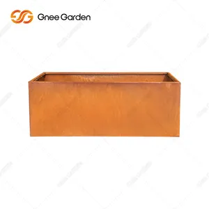 Metall Corten Stahl Garten Pflanzung Blumentopf Pflanzer Corten Stahl Schüssel Pflanzer Töpfe Corten Stahl Blumentopf Pflanzer Box Garten