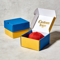 Caja de sombrero tipo concha, embalaje para sombreros, cajas de envío vacías, caja minorista para gorras, cajas de sombrero personalizadas con logo.
