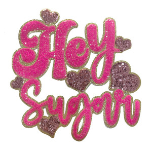 Patchs de la Saint-Valentin en gros à thermocoller, grand <span class=keywords><strong>patch</strong></span> à sequins rose vif « Be Mine » pour femmes, filles, sweat-shirts, hoodies, vêtements DIY - Product Image 6