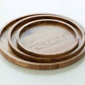 Plateau de service décoratif en bois de forme originale avec poignées métalliques, plateau de service alimentaire, exportateur d'Inde - Product Image 1