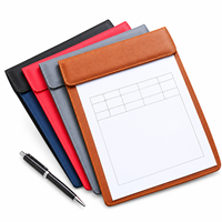Porte-documents A4 en cuir avec pince, porte-stylo, surface d'écriture épaisse, organisateur de documents personnalisable par sublimation pour bureau, école, infirmières
