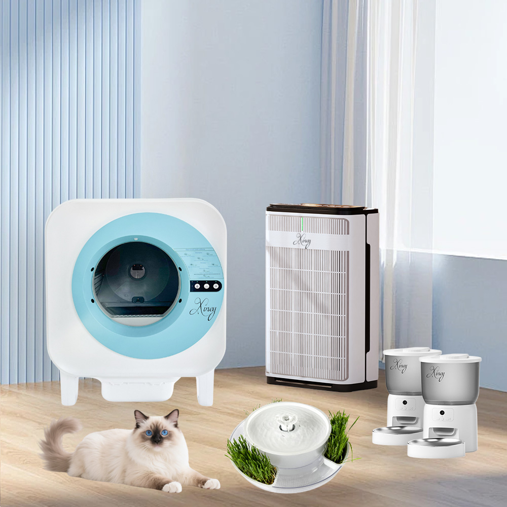 Xiney DU-F07 4L Smart Automatic Pet Feeder - Professional Dry Food Dispenser for Dogs and Cats