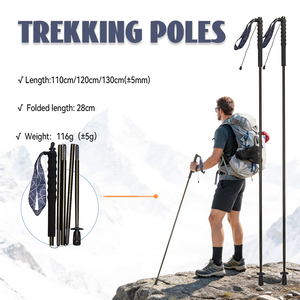 <span class=keywords><strong>Bastones</strong></span> de Senderismo Plegables Modernos OKHEALING Ultraligeros 100% Fibra de <span class=keywords><strong>Carbono</strong></span> EVA para Exteriores, Bastón de Caminata Plegable Unisex - Product Image 2