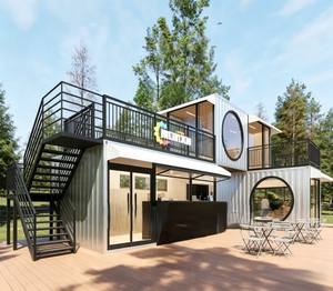 Factory-customized Portable Double-story Hotel Prefabricated Container Modular Small Prefab <b>House</b> - Product Image 1