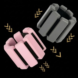 สายรัดข้อมือซิลิโคนแบบปรับน้ำหนักได้ สายรัดข้อเท้าสำหรับโยคะ ฟิตเนส ออกกำลังกาย สำหรับทุกเพศ ทำจากยางนิ่ม รูปทรงสี่เหลี่ยมผืนผ้า - Product Image 2