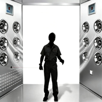 Porte de douche à air double avec induction infrarouge pour usage industriel