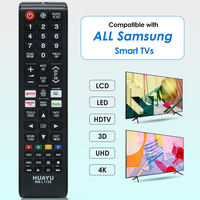 Télécommande universelle HUAYU RM-L1728 pour téléviseurs intelligents Samsung, remplacement avec 2 piles AAA, boutons de fonction rapide pour tous les modèles