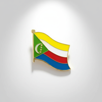 GREPAS GIFTS Épinglette drapeau des Comores de 1 pouce, épinglette patriotique mondiale pour chapeau