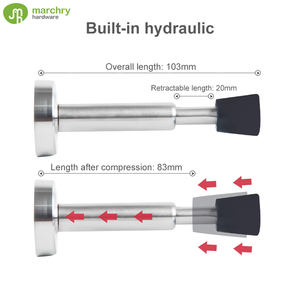 Tope de Puerta Hidráulico Retráctil de Acero Inoxidable en Dorado, Negro y Plateado - Product Image 4