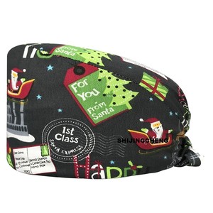 Bonnets de travail, avec boutons et bande anti-transpiration, bonnets d'infirmière, design à lacets réglables, bonnets de travail pour femmes, bonnets d'infirmière - Product Image 4