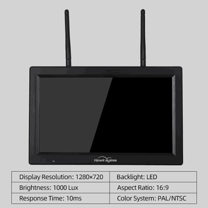 Monitor Hawkeye Little Pilot de 10.2 Pulgadas con Retroiluminación LED, Resolución 1280*720, Tiempo de Respuesta de 10ms, 1000lux, 5.8G, 48 Canales, para Dos Drones - Product Image 4