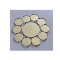 Tuiles de mosaïque en verre autocollantes carrées de 4 mm d'épaisseur, couleur or rose, autocollants pour miroir, pour décoration artisanale DIY, boule disco, fête