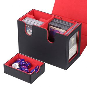 Boîte de rangement professionnelle pour cartes de jeu avec compartiment noir et fenêtre transparente, personnalisable avec logo - Product Image 2