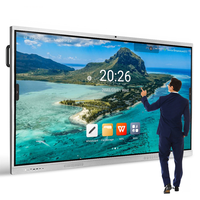 Écran interactif 65 pouces 4k 20 points tactile IR 300 nits 350 nits 450 nits Écran interactif intelligent Android 13 Tableau blanc interactif intelligent