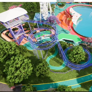 Tùy chỉnh ngoài trời kim loại thép trượt nước núi roller coaster để bán - Product Image 1