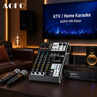 Console de mixage professionnelle 4/6/8 canaux avec DSP, réverbération, Bluetooth et entrées USB XLR/RCA pour enregistrement, scène, karaoké et performance à domicile