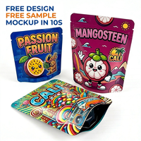 Sachets Mylar personnalisés imprimés découpés sur mesure, anti-odeur, de type Cali Packs, pour 3.5g, 28g, 1LB, avec boîtes en stock