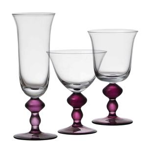 แก้ว<span class=keywords><strong>แชมเปญ</strong></span>สำหรับงานแต่งงานทำจากแก้วทรงสูงทำจากคริสตัลก้านทรงสูงสีม่วงหรูหรา - Product Image 3