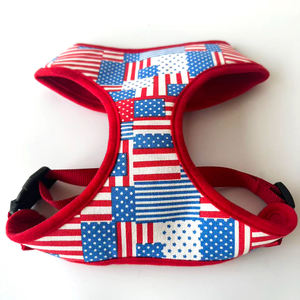 เสื้อกั๊กสายจูงสุนัขลายธงชาติ คุณภาพดี ราคาถูก ปรับขนาดได้ - Product Image 4