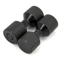 Tengfan 1-1/8" Kit de goupilles d'alignement à deux trous avec bride, finition anodisée rouge-noir, en aluminium 6061, goupille de couplage, OEM personnalisé 30mm
