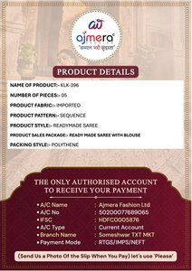 Colección Mayorista de Sarees Listos para Usar para Compradores al por Mayor: Estilos de Diseñador de Moda para Bodas/Fiestas, Especial de Secado Rápido para el Sol - Product Image 4