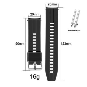 Bracelet de montre en silicone en gros pour usine, compatible 20mm 22mm, avec boucle métallique universelle, bracelet de sport de remplacement - Product Image 3