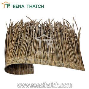 Vente en gros de palmier artificiel résistant aux UV <span class=keywords><strong>gazon</strong></span> synthétique toit de chaume rouleau de chaume synthétique - Product Image 2