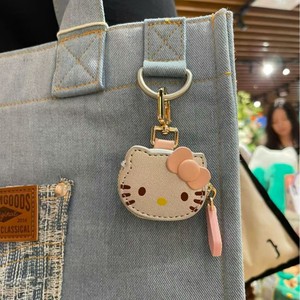 Pendentif chat en cuir KT – Porte-clés et porte-monnaie de dessin animé, en PU tendance, options multicolores, logo personnalisé disponible - Product Image 3