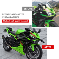 Kit de carénage avec becquet avant fixe DF MOTO pour moto Kawasaki ZX-6R, en ABS poli durable moulé par injection