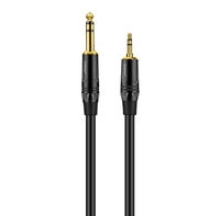 Câble audio stéréo TRS mâle-mâle de 3 m, blindé tressé, haute résolution, pour microphone/haut-parleur, garantie 24 mois, OEM Chine