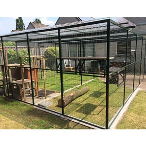 Fabrika tedarikçisi Metal kafes 10ft köpek evi açık köpek kedi kulübesi kolay temiz Pet hayvan kafesleri - Product Image 4