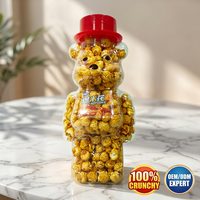 Popcorn en pot personnalisé 280g en forme d'ours en peluche, style champignon, directement de l'usine, OEM ODM, cadeau créatif