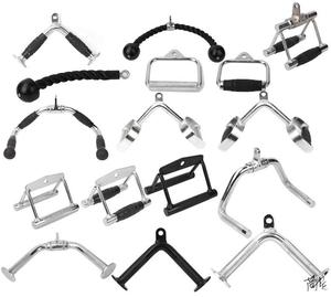 Accesorios de Gimnasio: <span class=keywords><strong>Barra</strong></span> D de Agarre para <span class=keywords><strong>Polea</strong></span>, Cable de Acero Reforzado para Máquina de Remo, Accesorio de Doble Agarre para <span class=keywords><strong>Curl</strong></span> de Tríceps Yunfa - Product Image 4