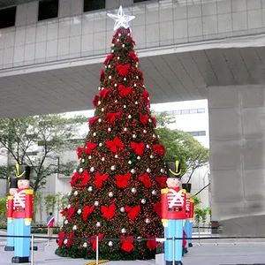 Árbol de Navidad artificial de 40 pies y 50 pies para exteriores, bola led para decoración de parque de atracciones
