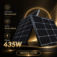 Module solaire Muloyal 435W de type N, tout noir, panneau photovoltaïque bifacial à haute efficacité de 25,5 % pour les systèmes de toiture et de montage au sol commerciaux