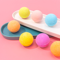 Bombes de bain parfumées 100% naturelles de luxe à marque privée, avec anneaux, pour le soin de la peau, 60g, couleurs assorties, coffret cadeau