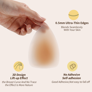 Hot bán Opaque tam giác không Keo Da Tone tan Silicone núm vú Bìa Kit núm vú pasties và trường hợp màu hồng - Product Image 4
