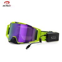Lunettes de ski personnalisées Jiepolly Fabricant antibuée Lentille magnétique Vente en gros Uv400 Lunettes de snowboard chauffa