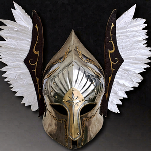 Casque Viking en laiton, casque d'armure de Gondor avec ailes - Product Image 1