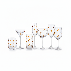 Ensemble de verres <span class=keywords><strong>à</strong></span> champagne décoratifs en ambre brun <span class=keywords><strong>à</strong></span> points 3D <span class=keywords><strong>à</strong></span> <span class=keywords><strong>pied</strong></span> haut pour un usage quotidien et pour les fêtes - Product Image 1