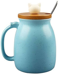 <span class=keywords><strong>Mug</strong></span> à <span class=keywords><strong>infuseur</strong></span> à thé en céramique 15 oz <span class=keywords><strong>Mug</strong></span> en céramique mignon avec <span class=keywords><strong>chat</strong></span>, 450 ml Tasse à lait, café, thé avec cuillère et couvercle en bois en forme de <span class=keywords><strong>chat</strong></span> en trois dimensions - Product Image 3