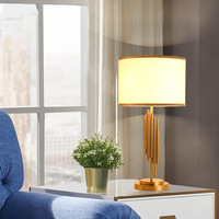 Lampe de chevet moderne à commande tactile, en fer, électrique, LED, à intensité variable, CRI 90, pour bureau et table de chevet