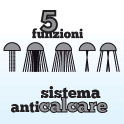 13023 Douchette à main 5 fonctions 95 mm – Accessoire de salle de bain haut de gamme - Product Image 3