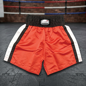 Pantalones Cortos de Boxeo Rojos para Hombre Saibro, 100% Poliéster, Secado Rápido, Ropa de Artes Marciales para Adultos - Product Image 4