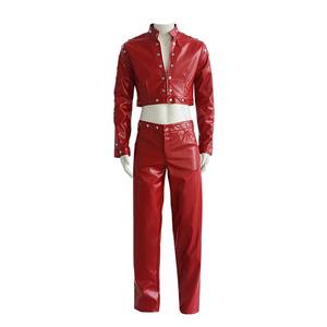 Costume de cosplay pour homme adulte Halloween <span class=keywords><strong>Les</strong></span> <span class=keywords><strong>Sept</strong></span> <span class=keywords><strong>Péchés</strong></span> Capitaux Veste en cuir rouge Pantalon en cuir Ban AOKG-104 - Product Image 2