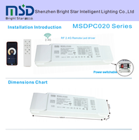 Driver LED Tuya dengan dukungan untuk Wifi untuk protokol Blu & Zigbee arus konstan Driver LED putih yang dapat diatur